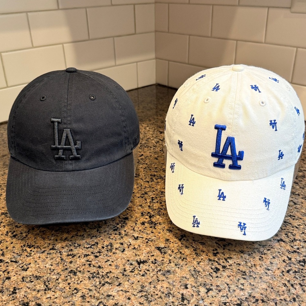 Los Angeles Dodgers '47 Clean Up Baseball Cap Adjustable Lot of 2